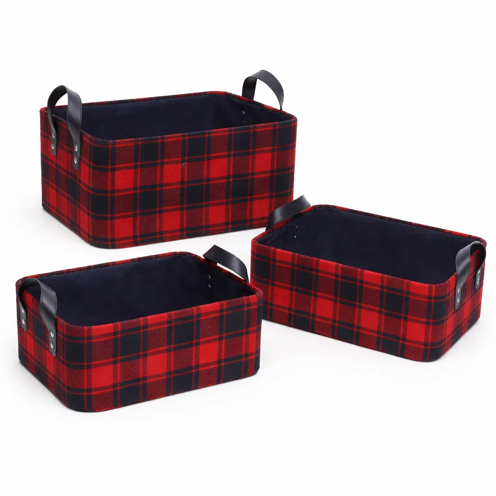 Original Plaid Fabric Basket Official