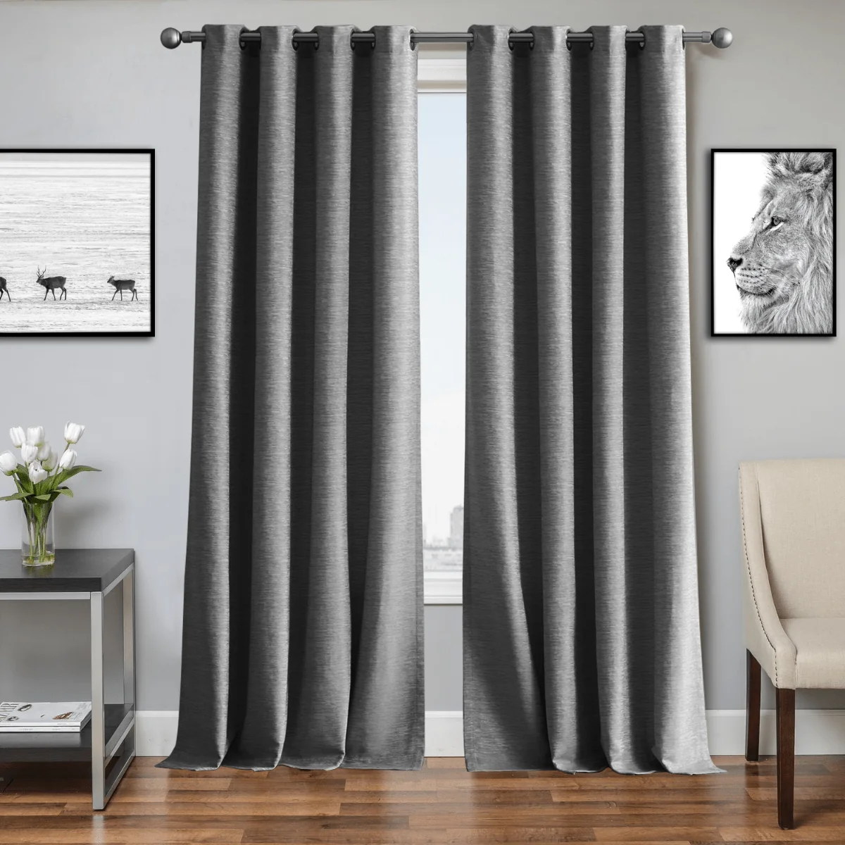 Dependable Bordeaux - Grommet Panel 2pk Faux Linen Artisan