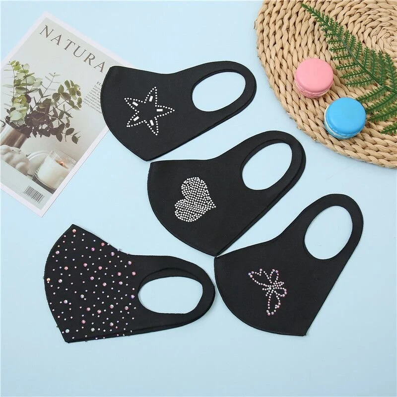 Trusted Scuba Face Mask 1pc Rhinestone Washable Smooth