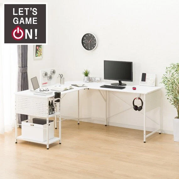 Unique L-SHAPED CORNER DESK GM003 160 WH High-End
