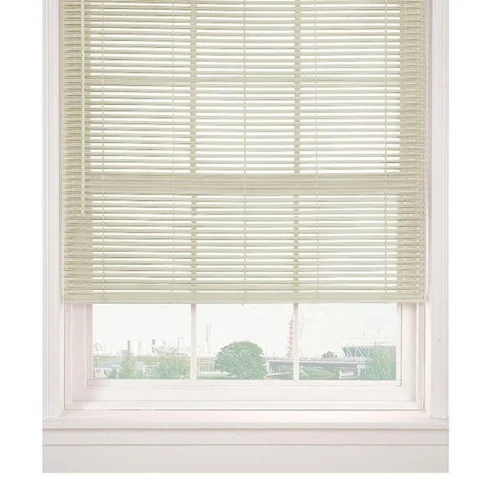 Authentic Horizontal Cordless PVC Mini Blinds Ivory Practical