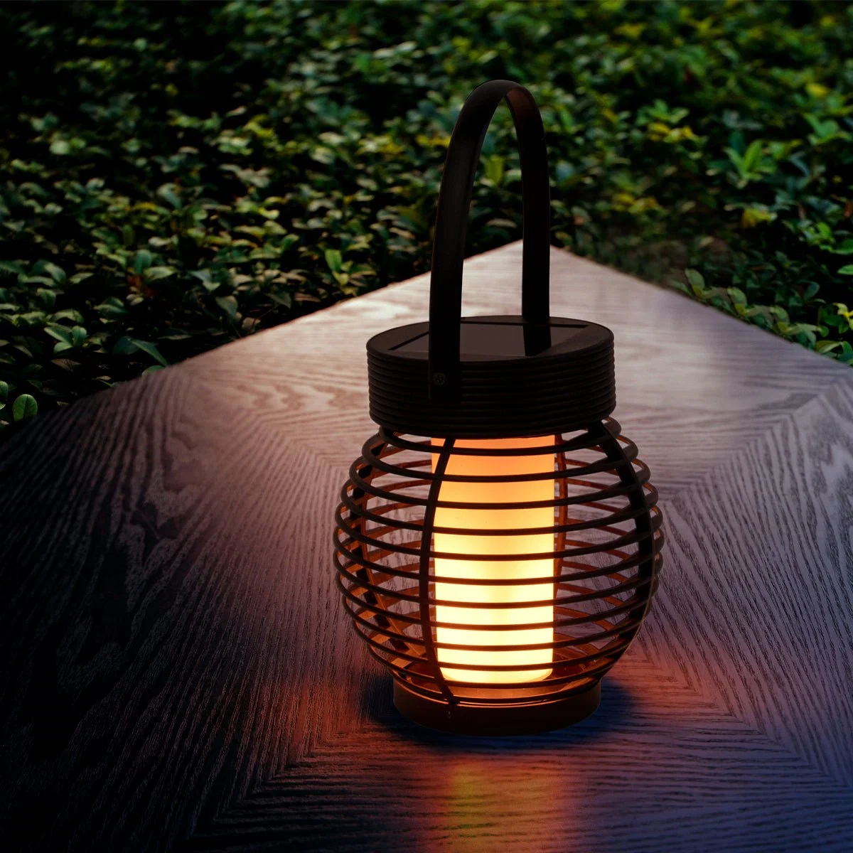 User-Friendly Solar Flame Black Lantern 13 24.8 Fashionable