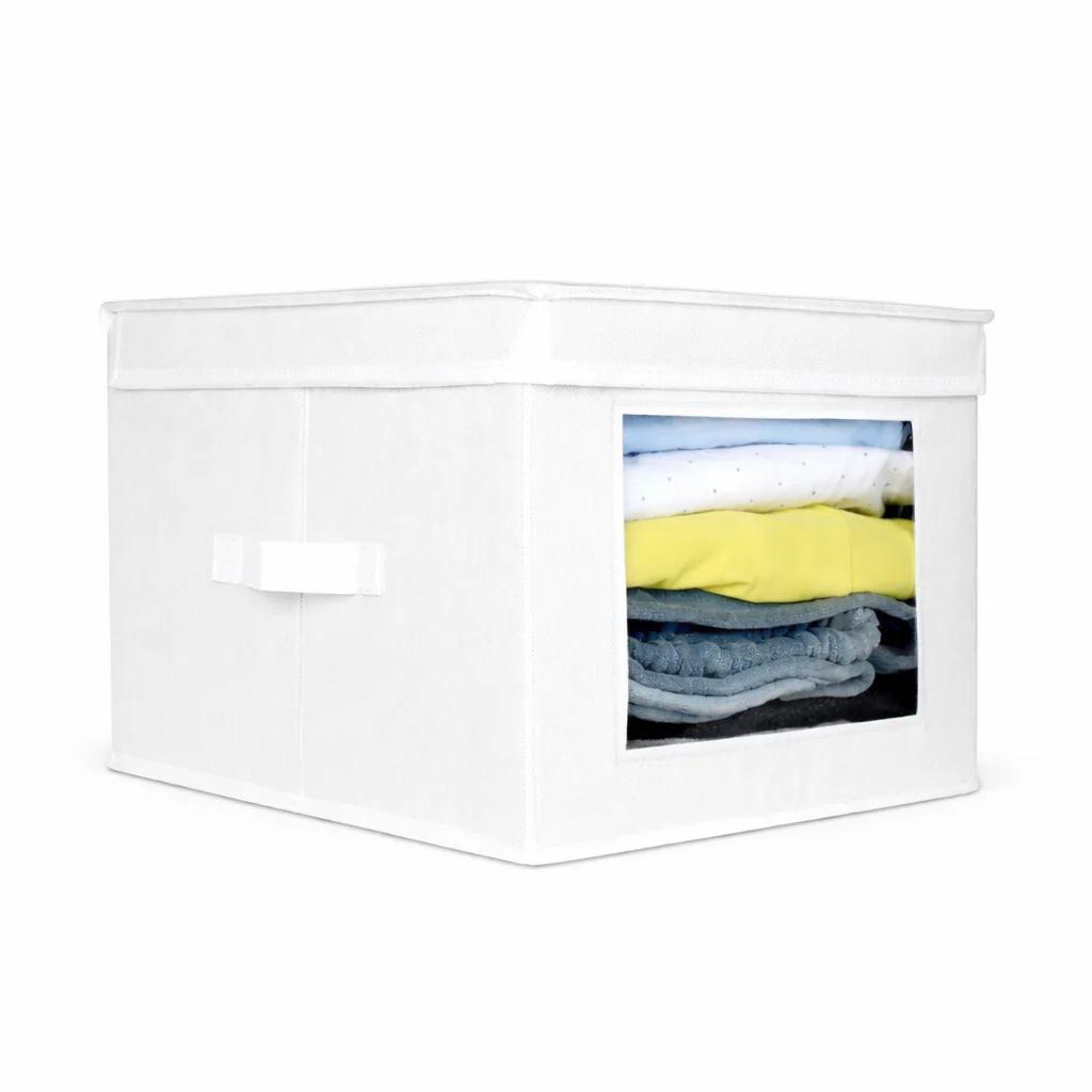 Fine Storage Box White Foldable Durable