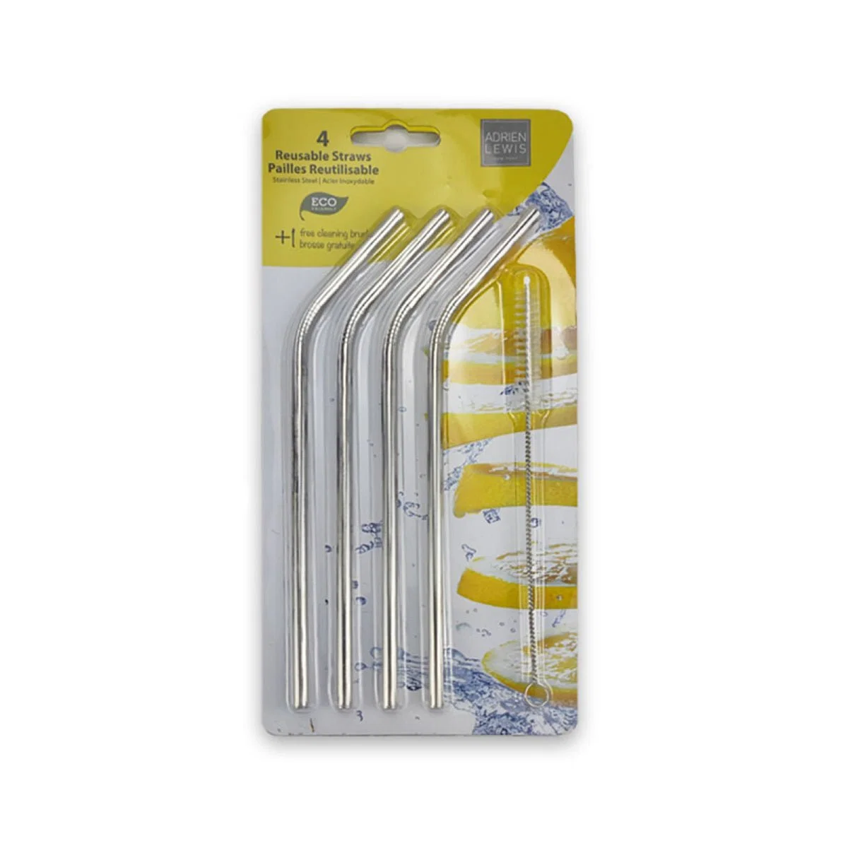 Trusted 4pcs Curve Straw With On Brush S.s Color 6x215mm Natural