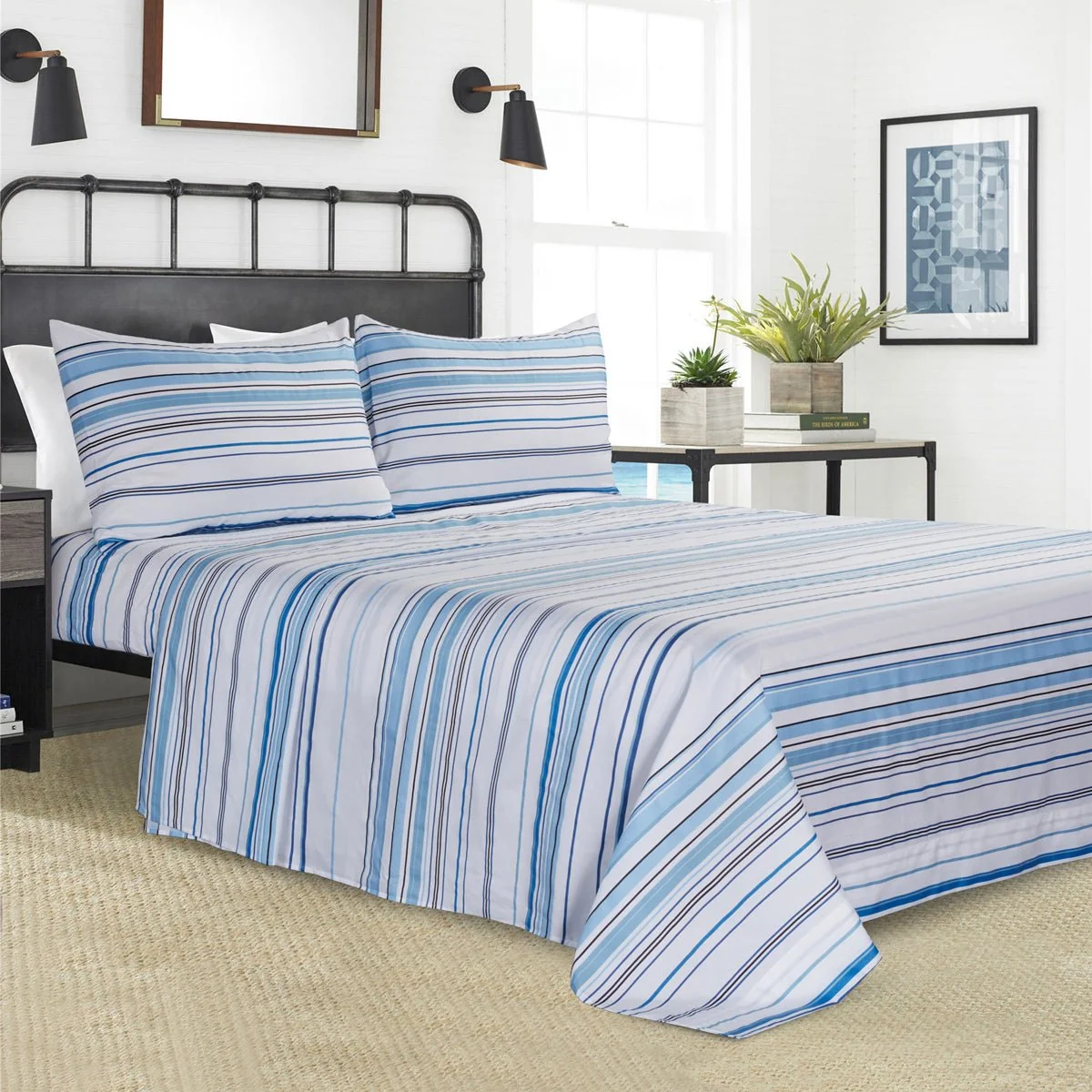 Elite Coastal - Stripe Sheet In Microfiber World-Class