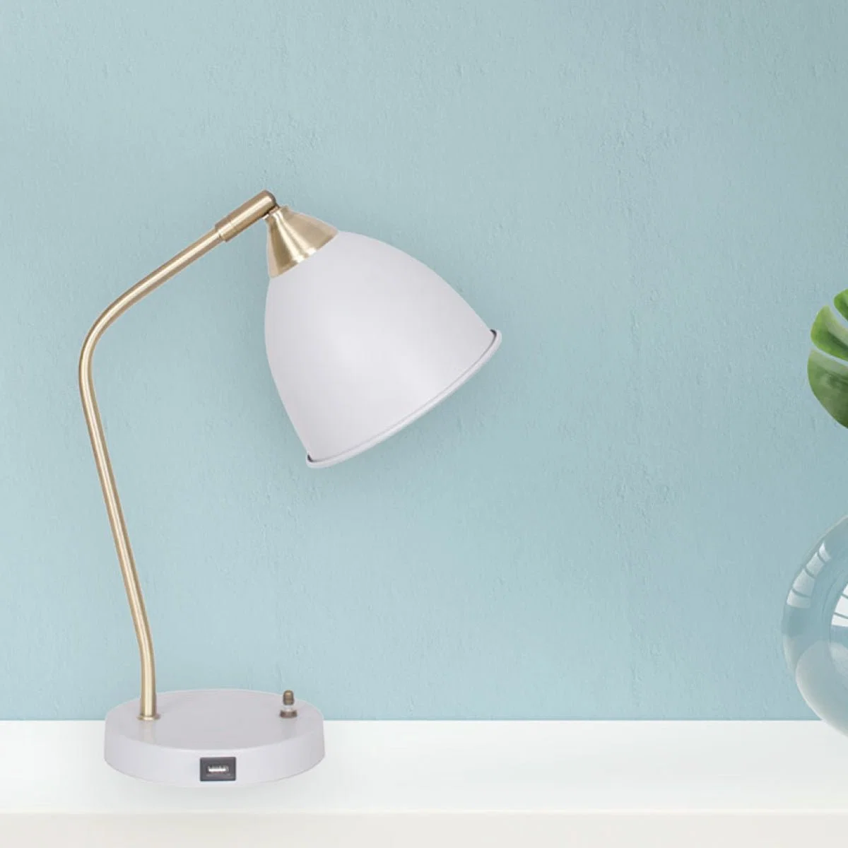 Organic Table Lamp White USB Genuine