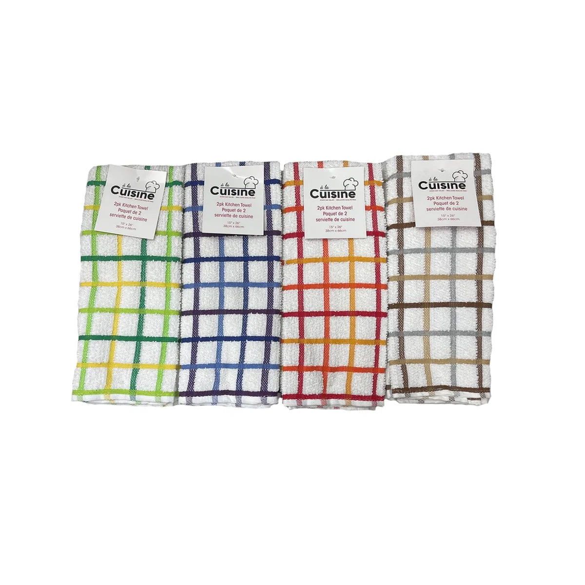Fine Kitchen Towel 2pk 15x26 Check Healthy