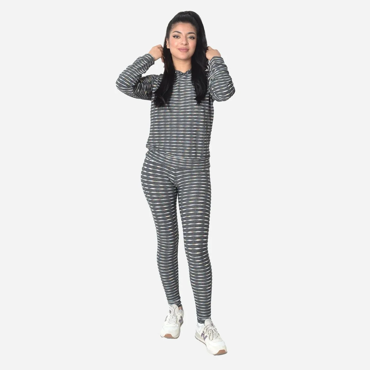 Advanced 2PC Textured Set Long Sleeve Top Leggings Efficient