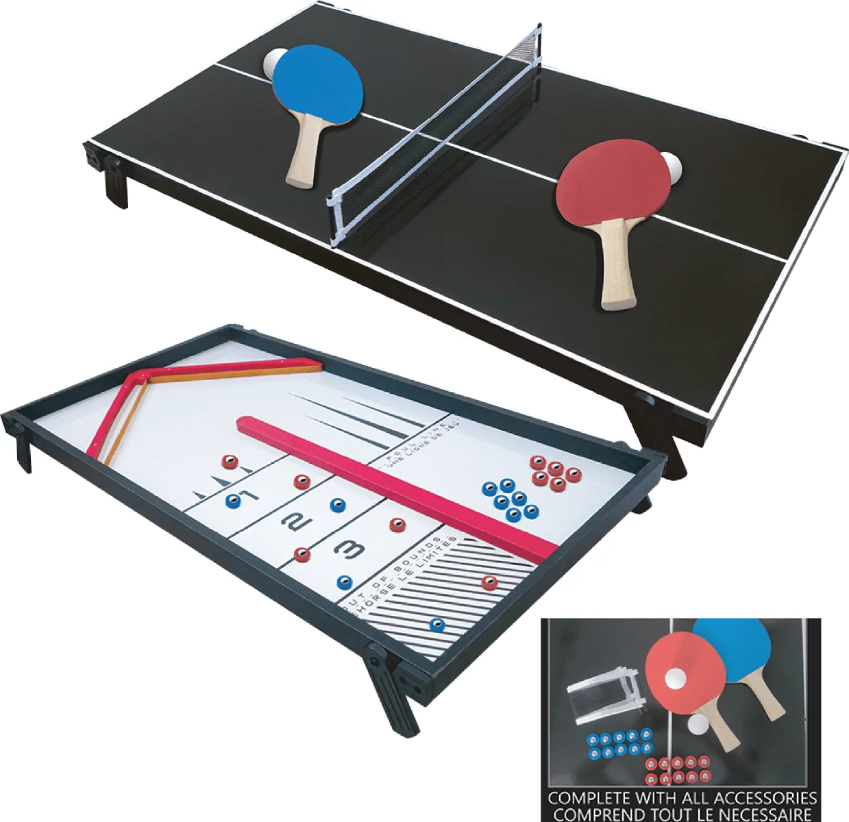 High-Quality 2-in-1 Wooden Table Game User-Friendly