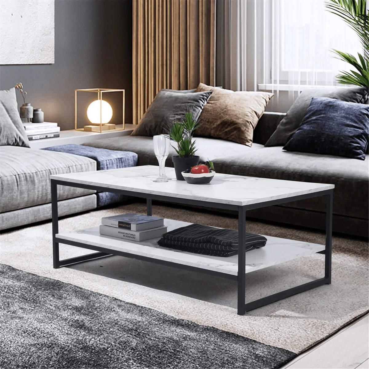 Dependable Facto Coffee Table Black Frame Elite