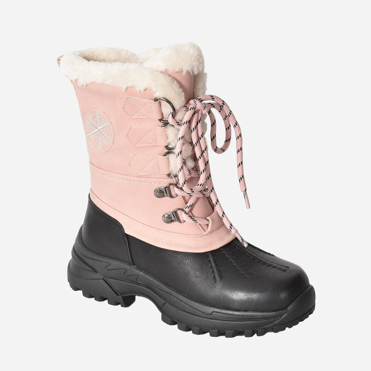 High-Grade Girls Lace Up Boot With Side Zipper First-Class