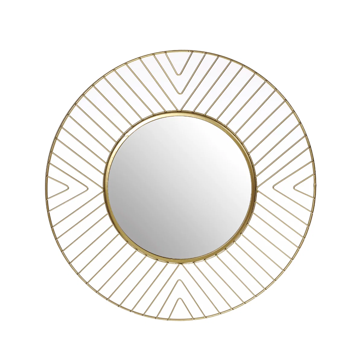 Breathable Gold Geo Mirror 45 cm Diameter Professional