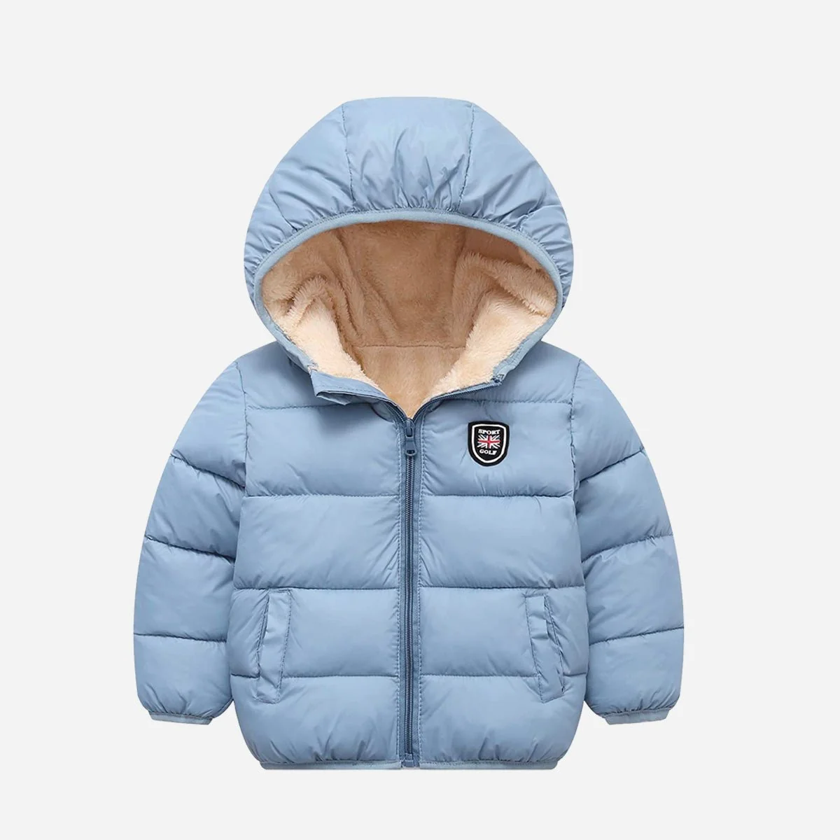 Original Girls Poly Filled Jacket With Sherpa Hood Contemporary
