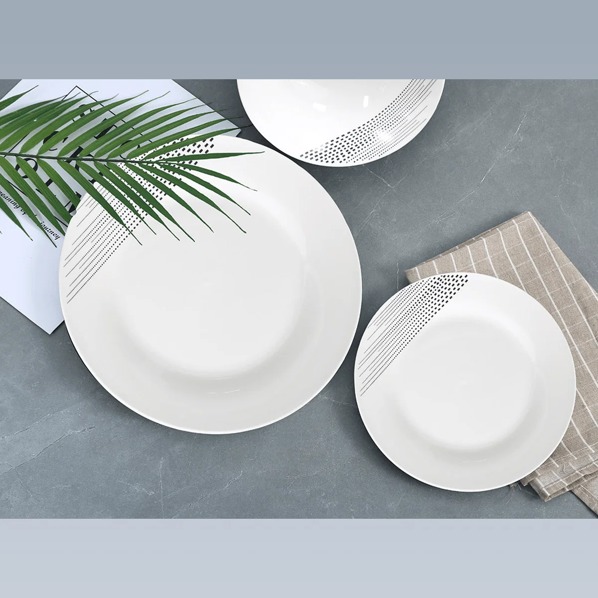 Certified Dinnerware 12pc Set Taupe Gris Superior