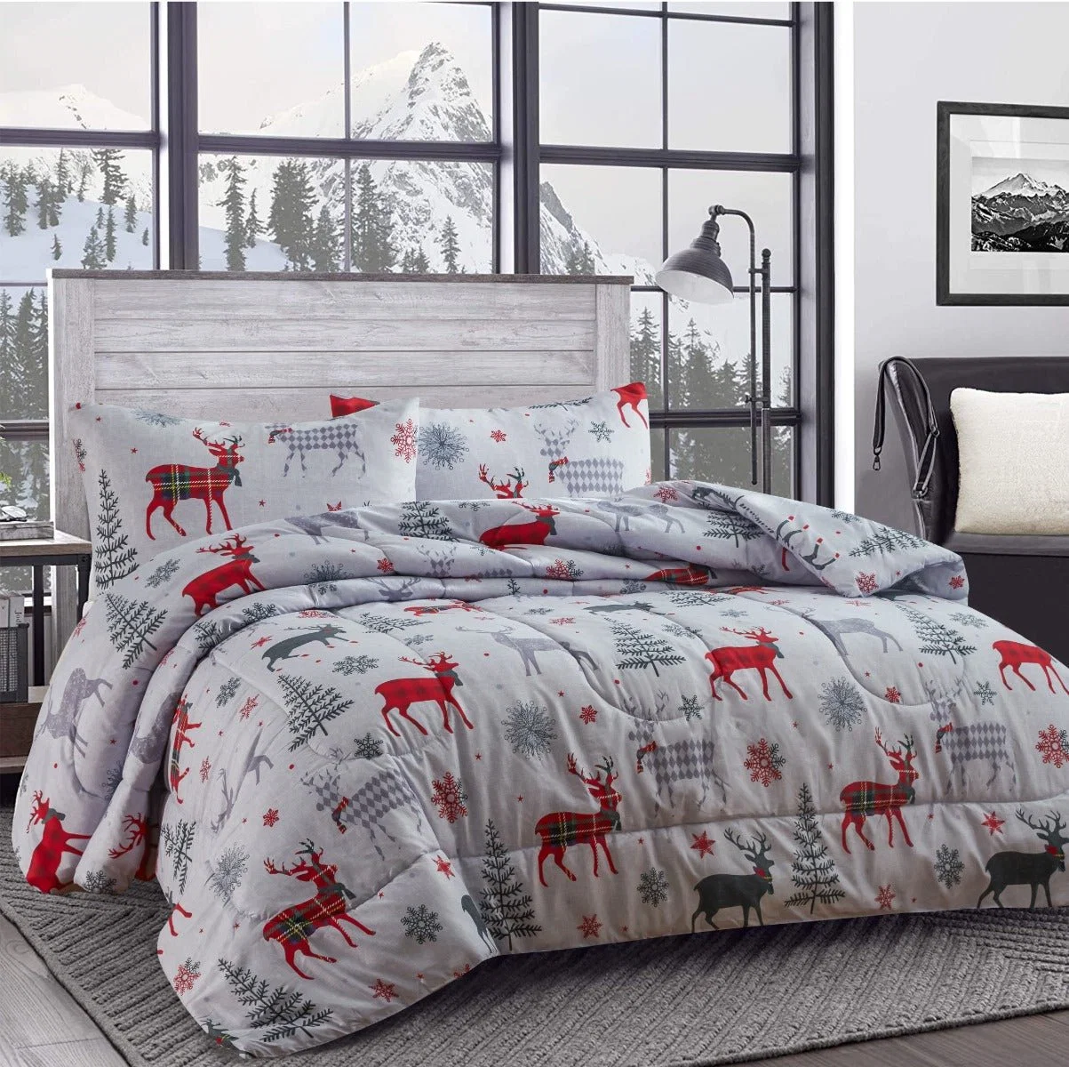 Dependable EVEREST 3pcs Comforter Set Solid