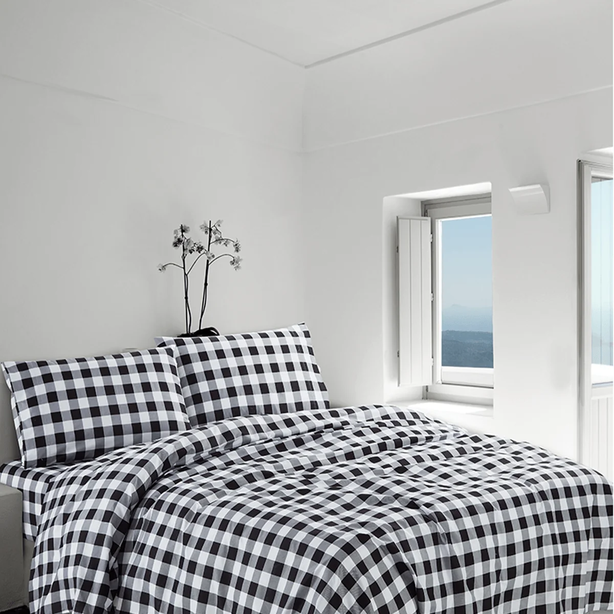 Powerful Rustic Cabin - ASPEN Plaid Microfibre Sheet Set Optimized
