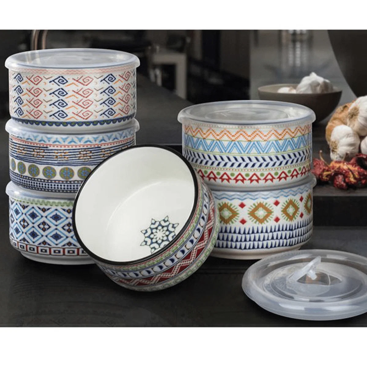 Soft Printed Ceramic Bowl 560ml Expertly Made