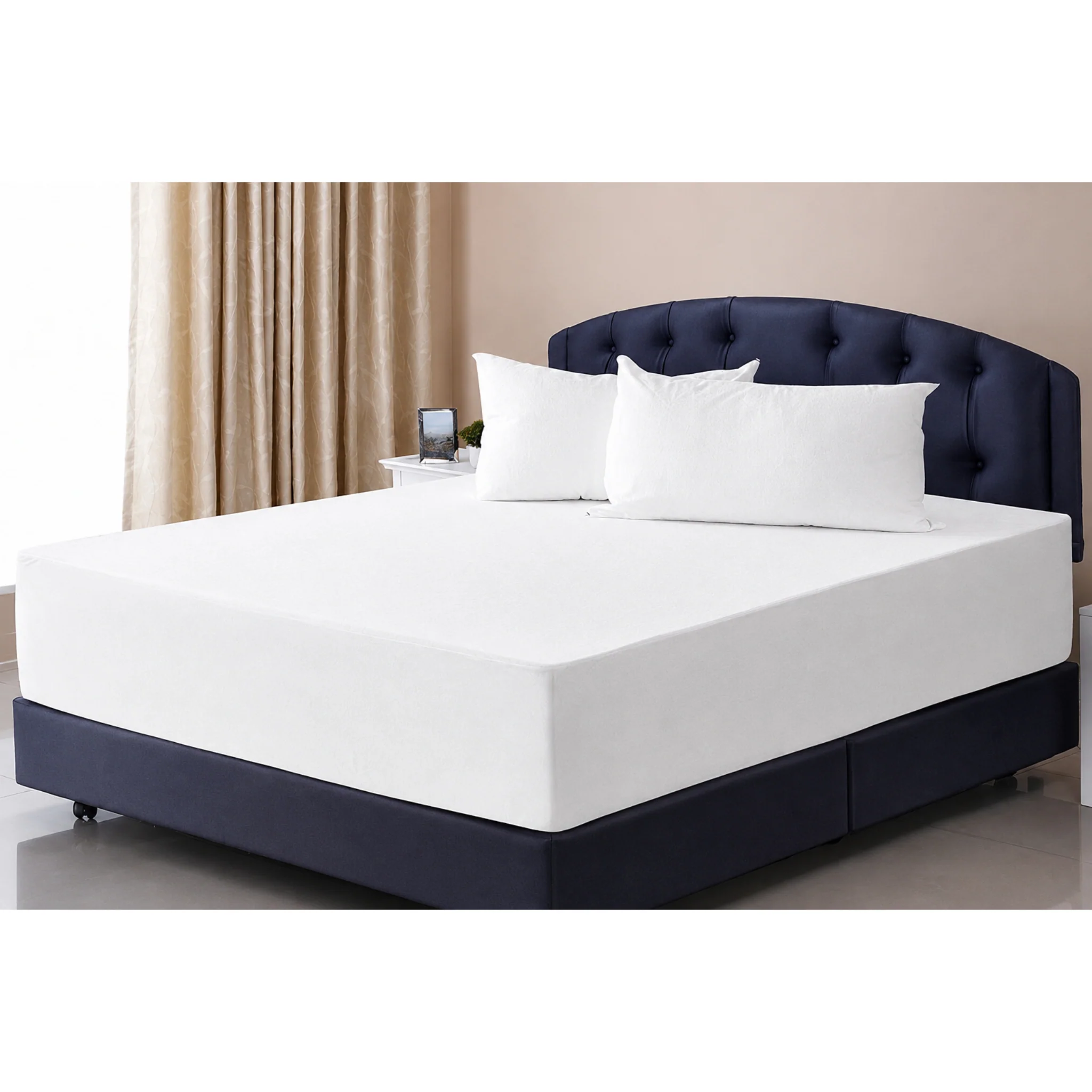 Healthy Mattress Protector Waterproof White Knit High-End
