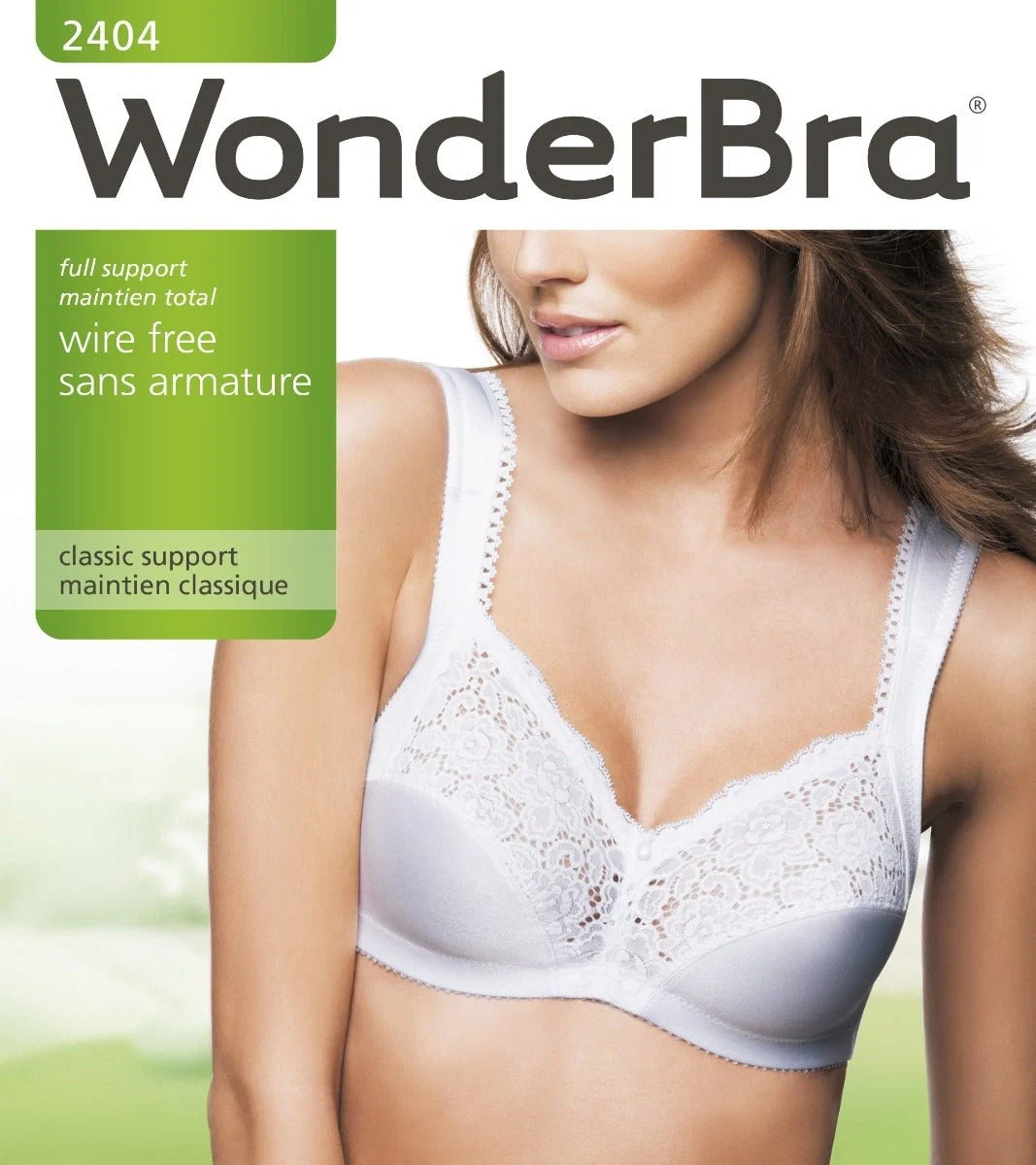 Organic WonderBra- Wireless Full Support Bra White - W2404 Exceptional