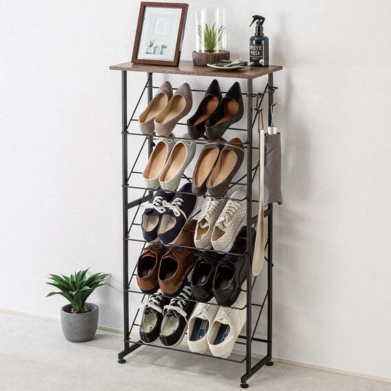 Relaxed WOODEN TOP SLIM SHOES RACK VI321001 MBR Minimalist