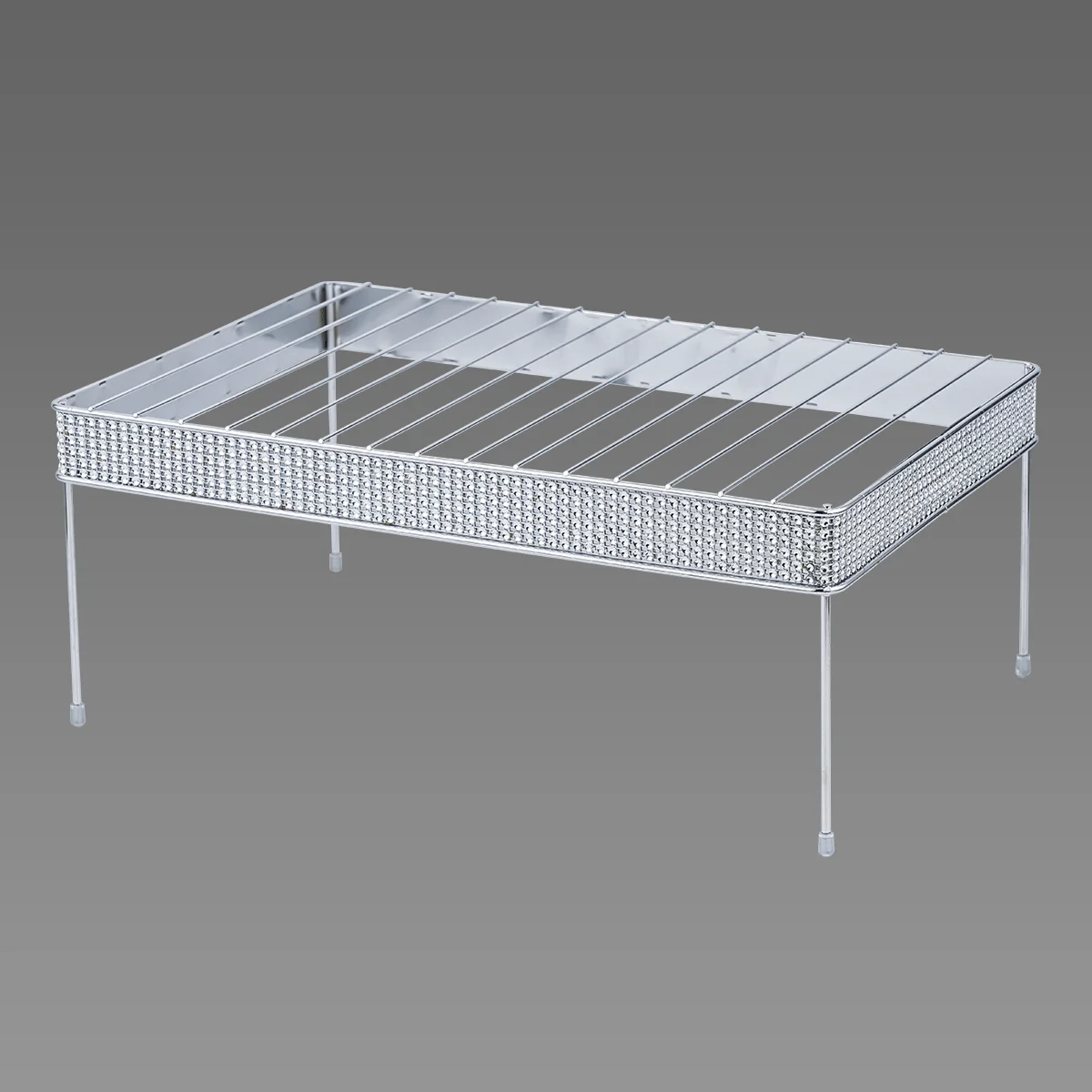 Refined Chrome Dish Shelf with Fake Diamond Holder Responsible