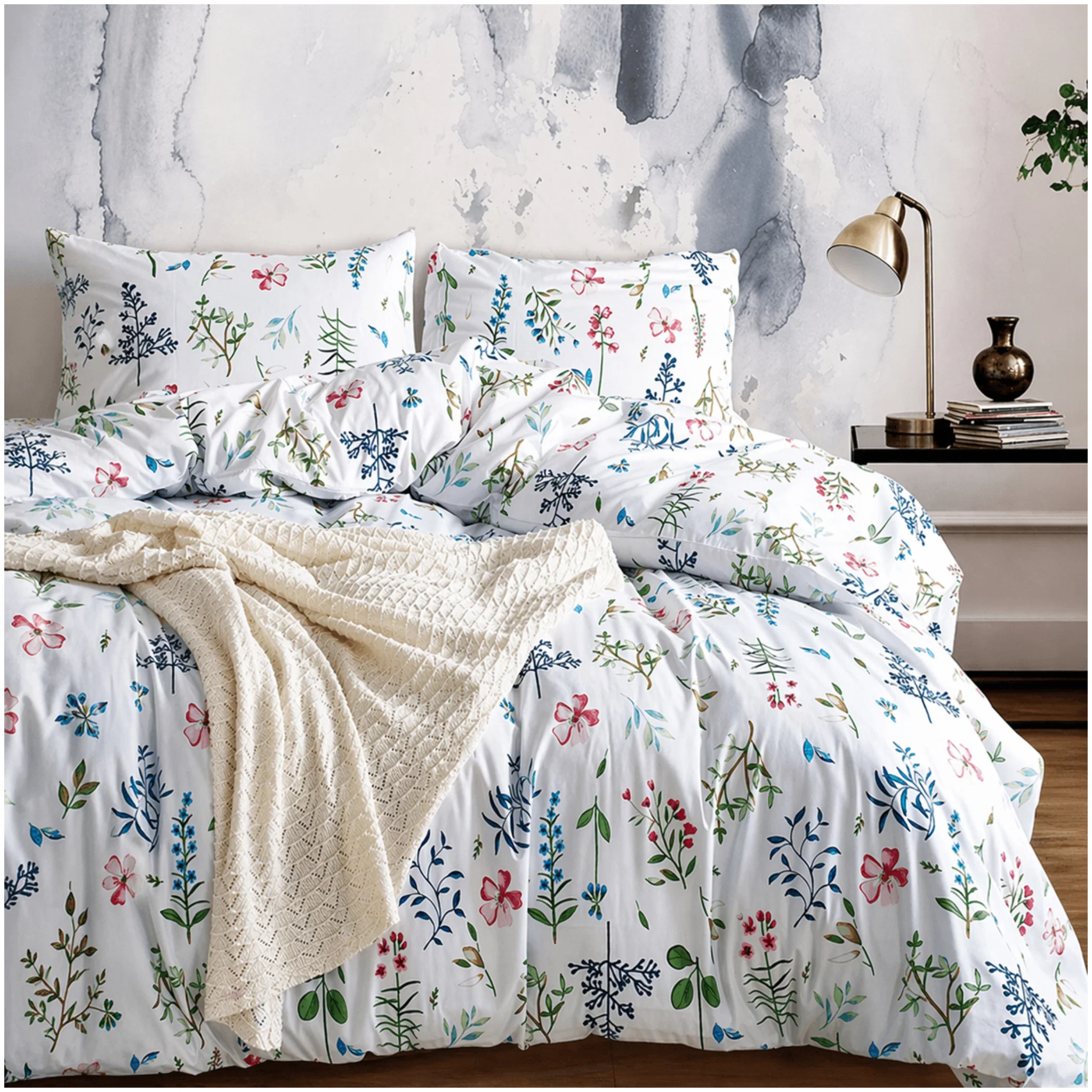 Relaxed LYRA Cotton Blend Duvet Cover Set Fast