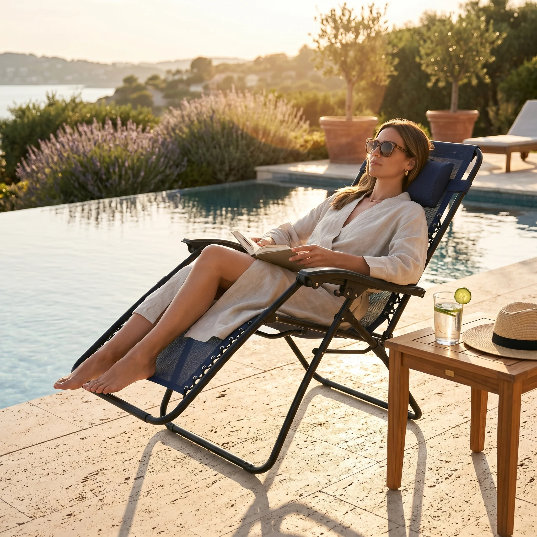 Artisan Zero Gravity Chair - Outdoor Folding and Reclining Lounger with headrest Original Design