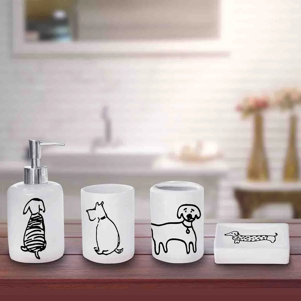 Top-Quality Lauren Taylor - 4pc Ceramic bathroom accessories Recyclable