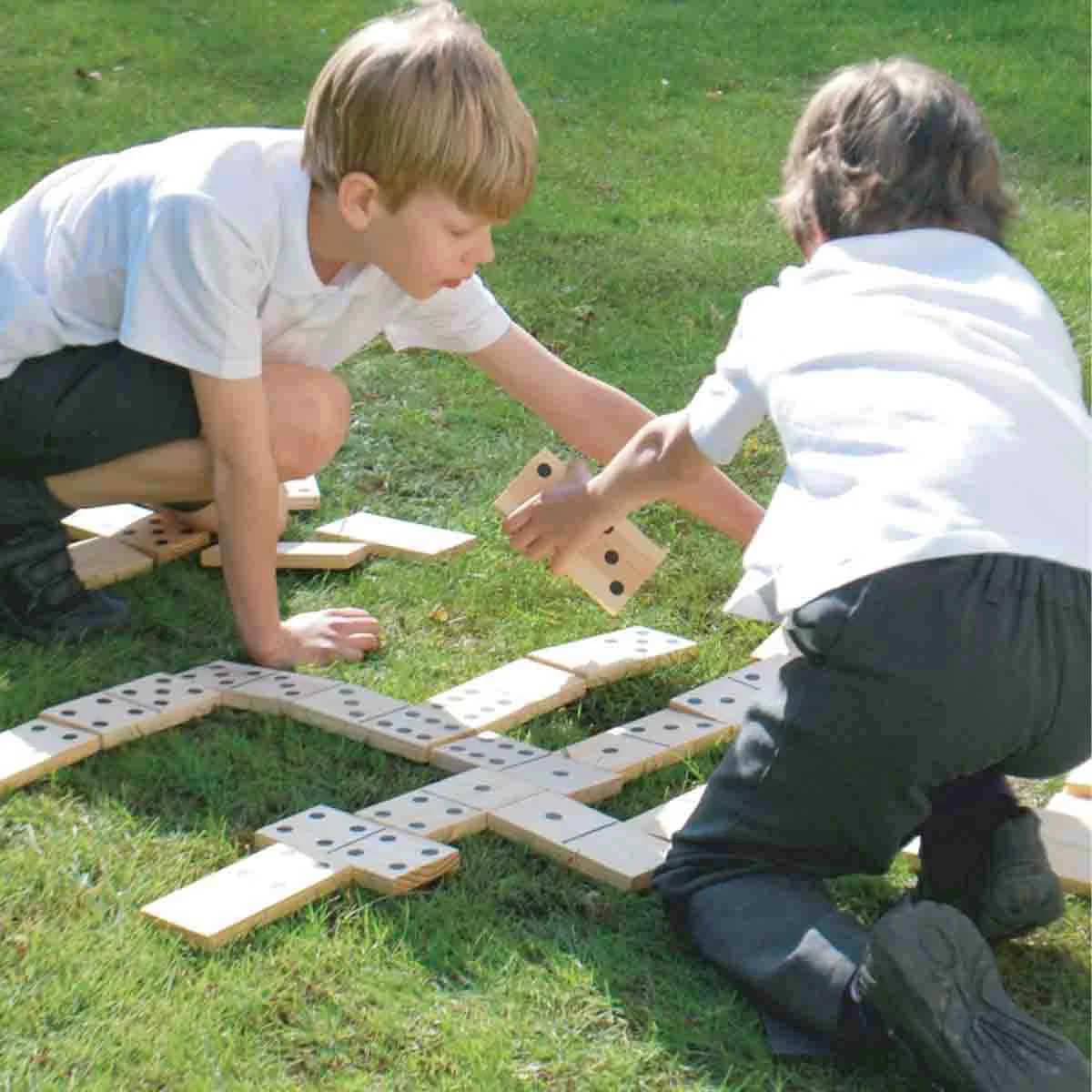 Fast Giant Wooden Dominoes Set 28 Pcs Advanced