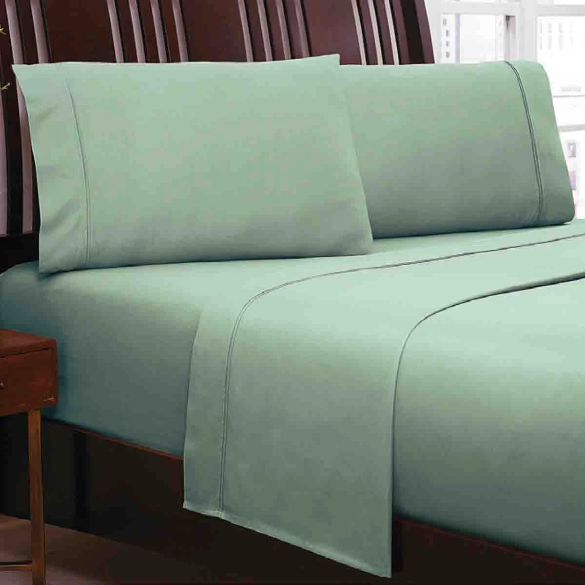 Eco-Friendly Microfiber Solid Sheet Set Detailed