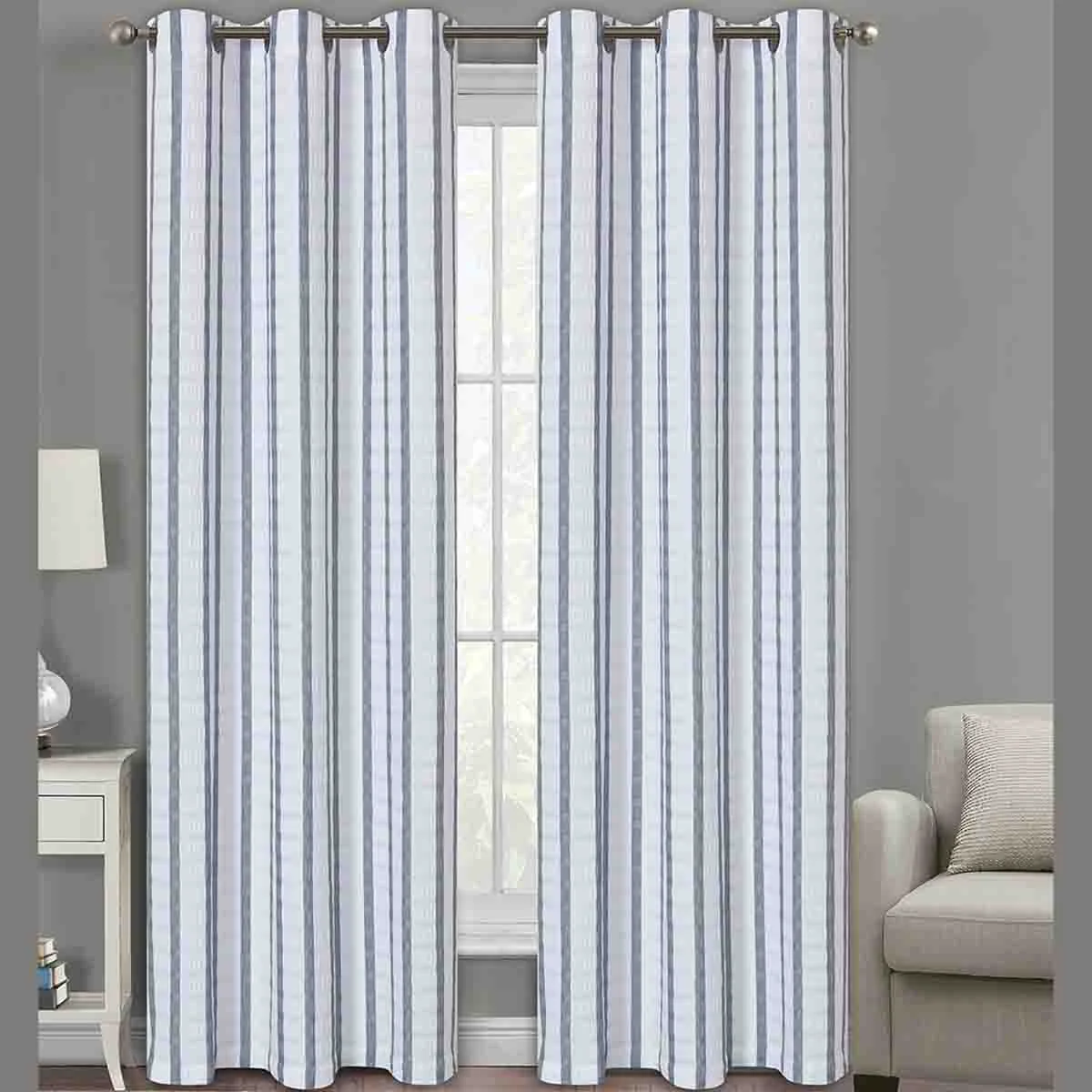 Powerful Harper Seersucker Plaid 2pk Grommet Top Panels Trusted