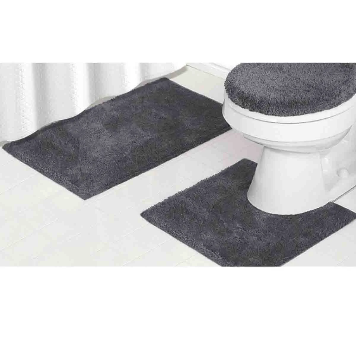 User-Friendly LE SPA - 3pc Bath Mat Set With Latex Anti Slip Backing Optimized