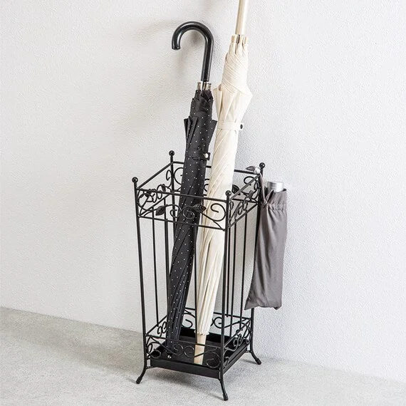 Dependable UMBRELLA STAND LEAVES 21 SQUARE-BK Specialty