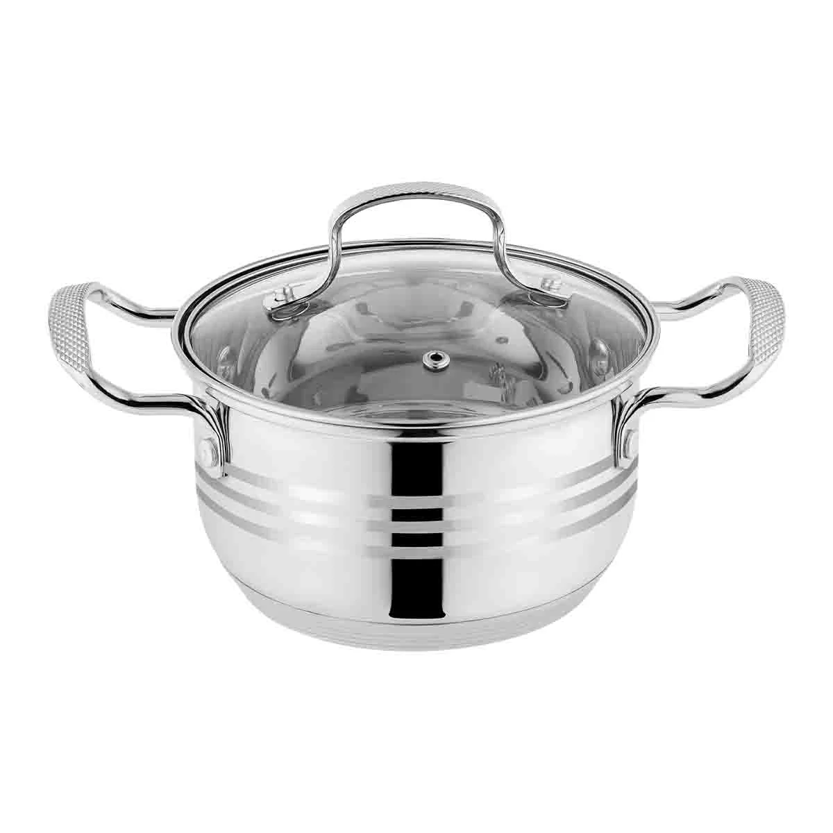 Lightweight MASSIMO-Casserole Pot with Lid Pure