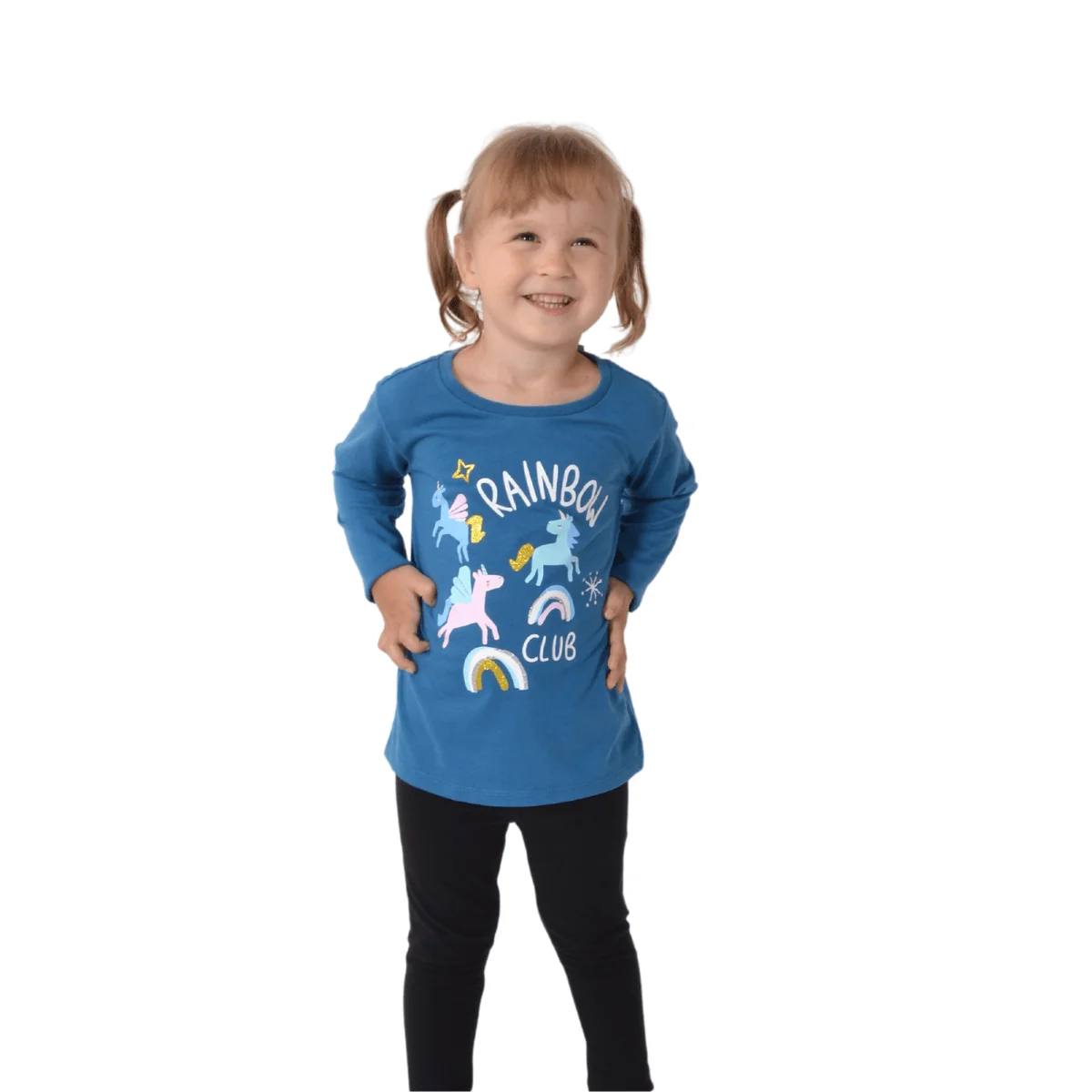 Contemporary Girls Long Sleeve Printed Tee Shirt High-End