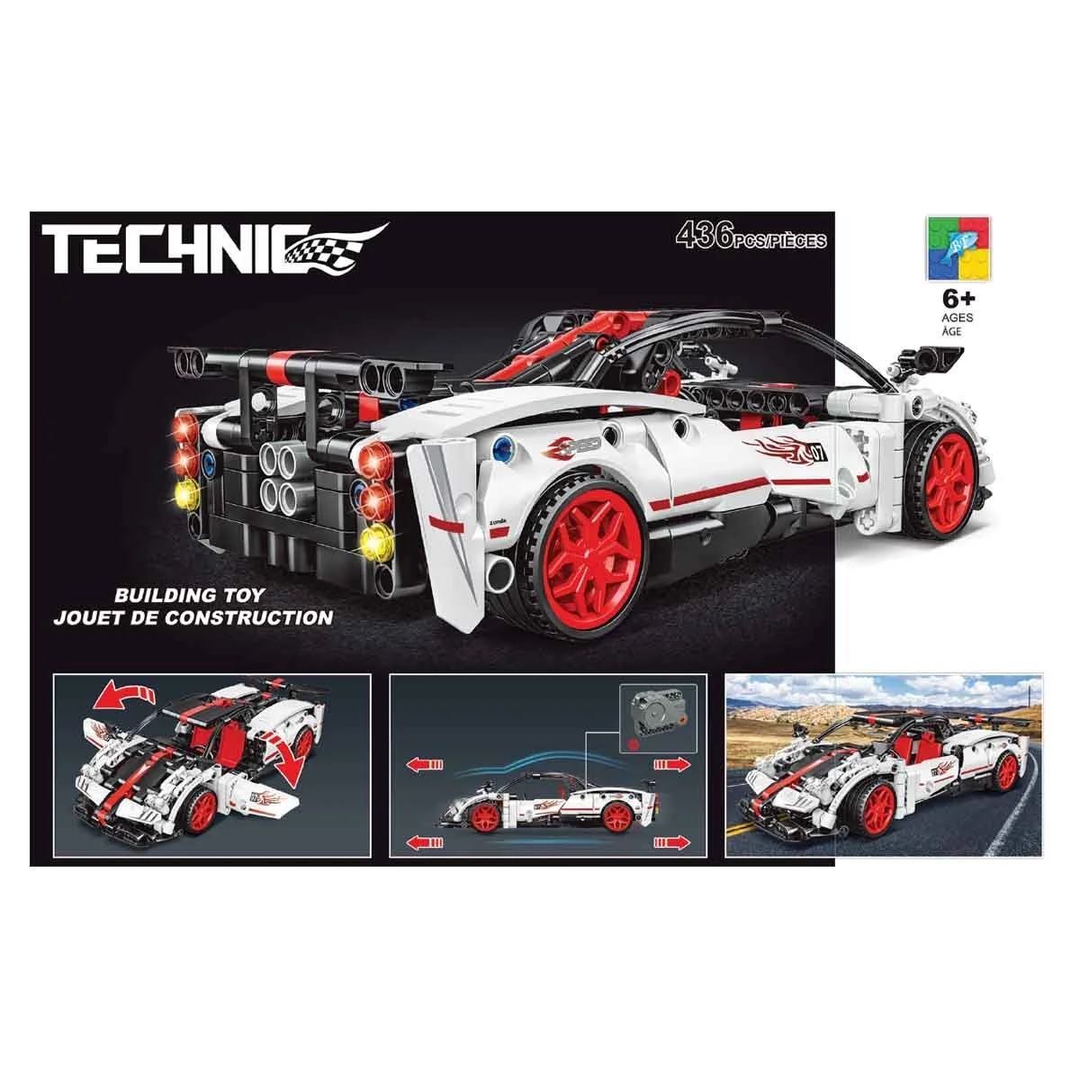 Detailed Technic Racing Car 436 Pcs Soft