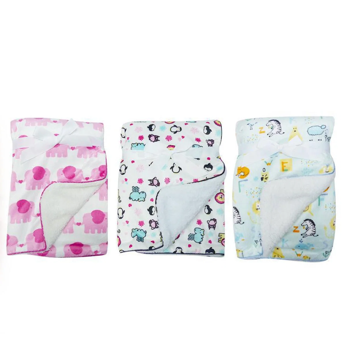 Top-Quality Baby Blanket Micro Mink with Sherpa Reverse Premium