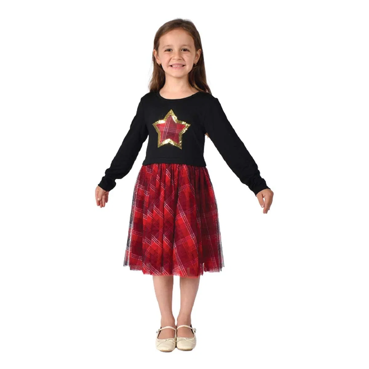 Prestigious Girls Long Sleeve Party Dress Selected