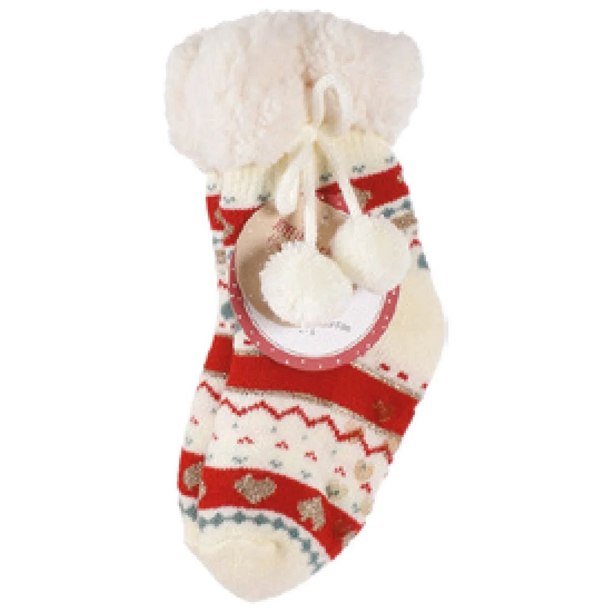 Fine Crafted Girl Dbl Layer Anti Slipper Sock 7-12 Genuine