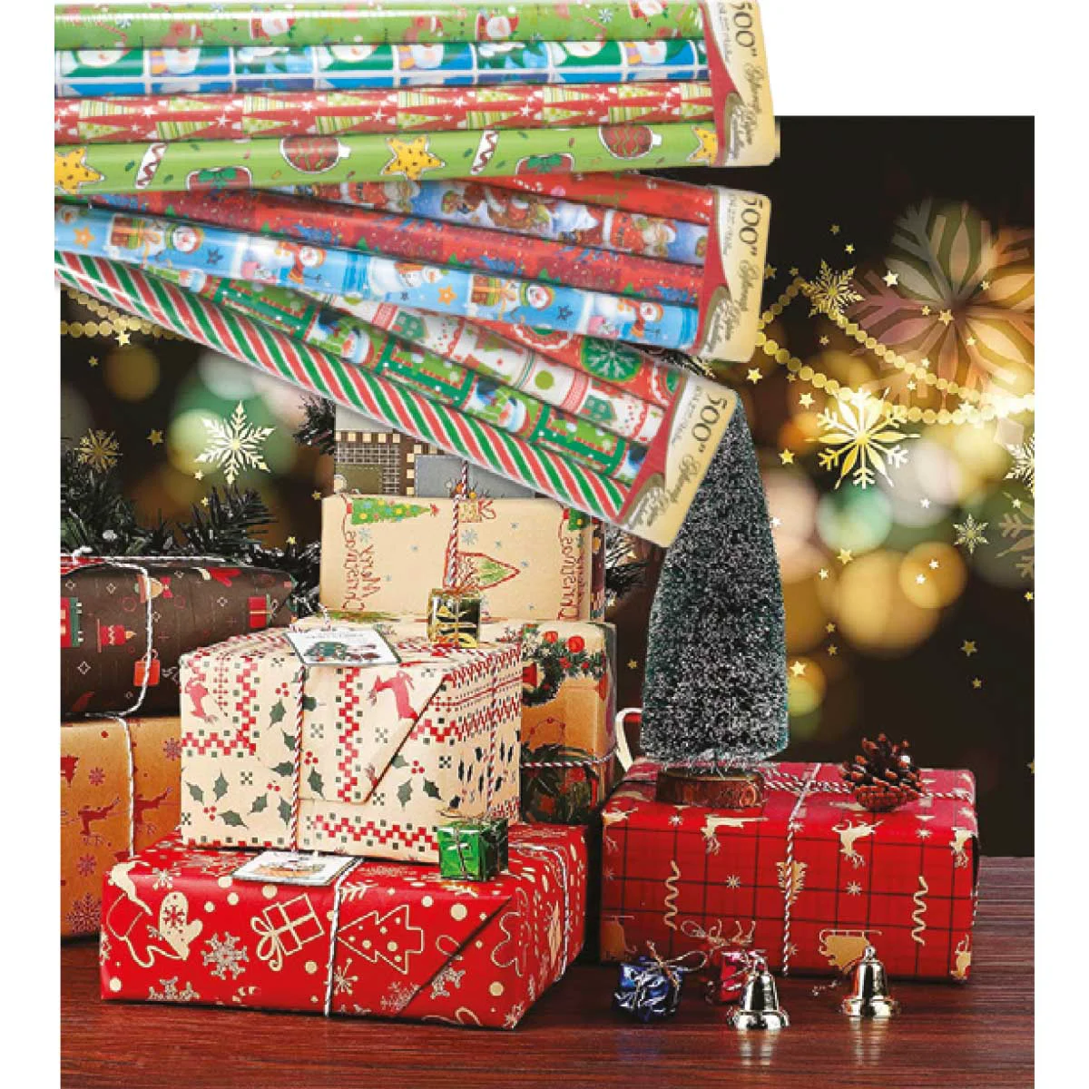 Relaxed 17 Pc Gift Wrap Kit Green