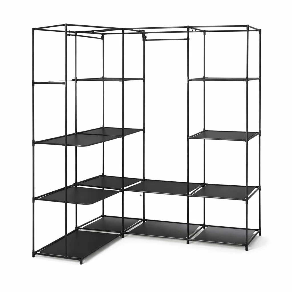 Pure Corner Wardrobe Clothing Rack And Shelf Reusable