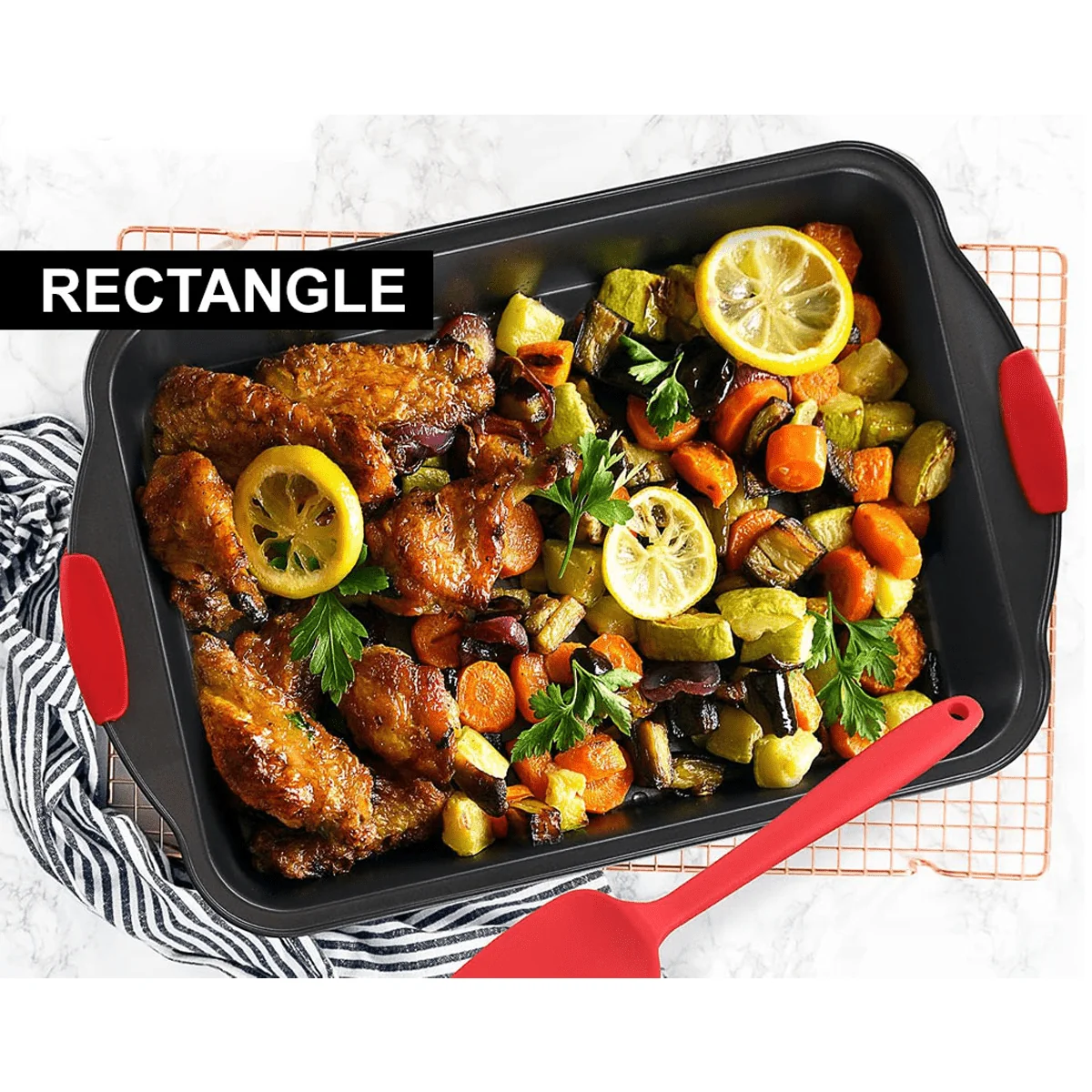 Authentic A LA CUISINE - Rectangle Baking Pan Natural