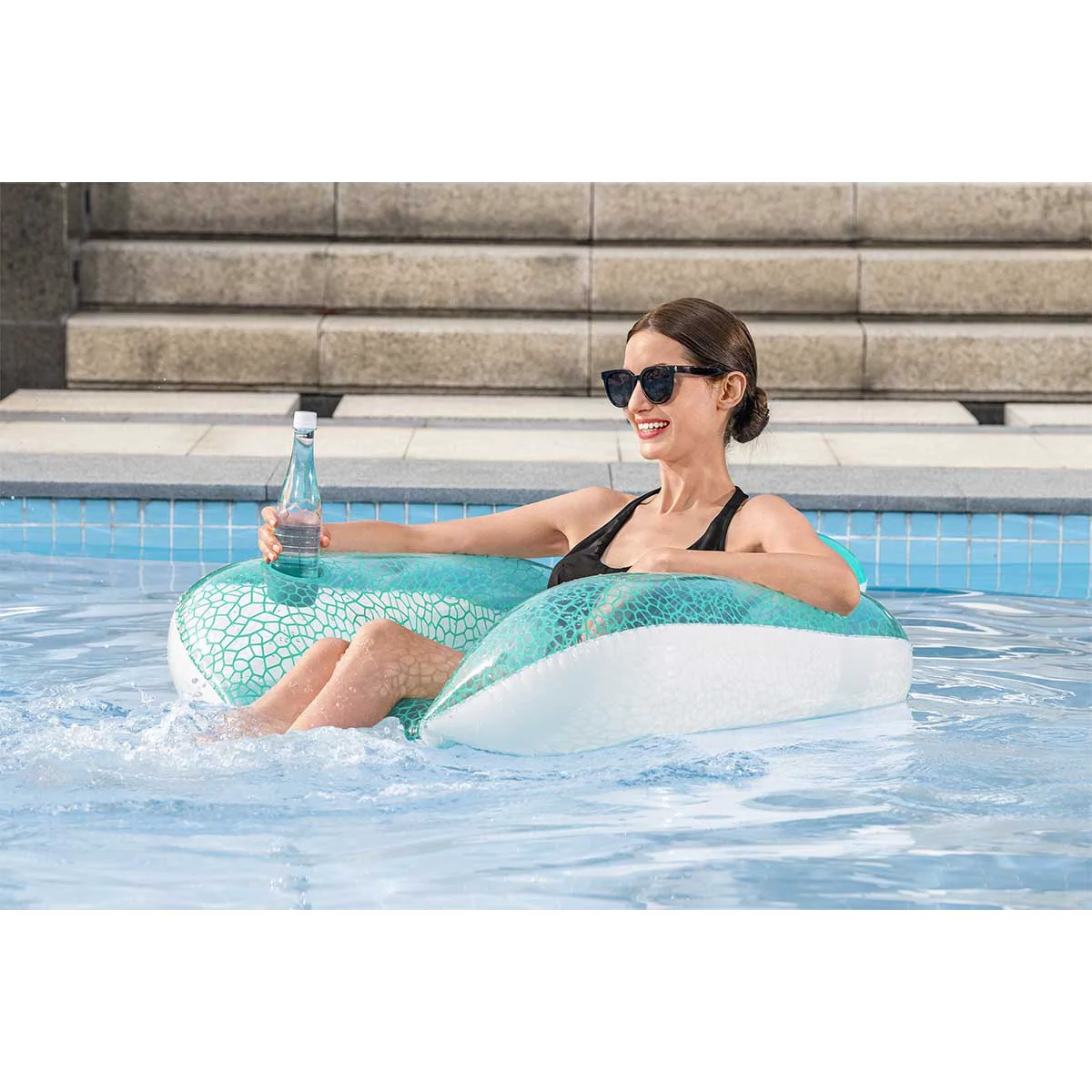Sophisticated way® Flip Pillow™ Inflatable Pool Chair Lounge 94 cm Functional