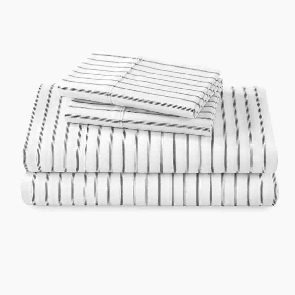 Clean 6 pcs. Microfiber Sheet Set with Embroidered Pillowcases Proven