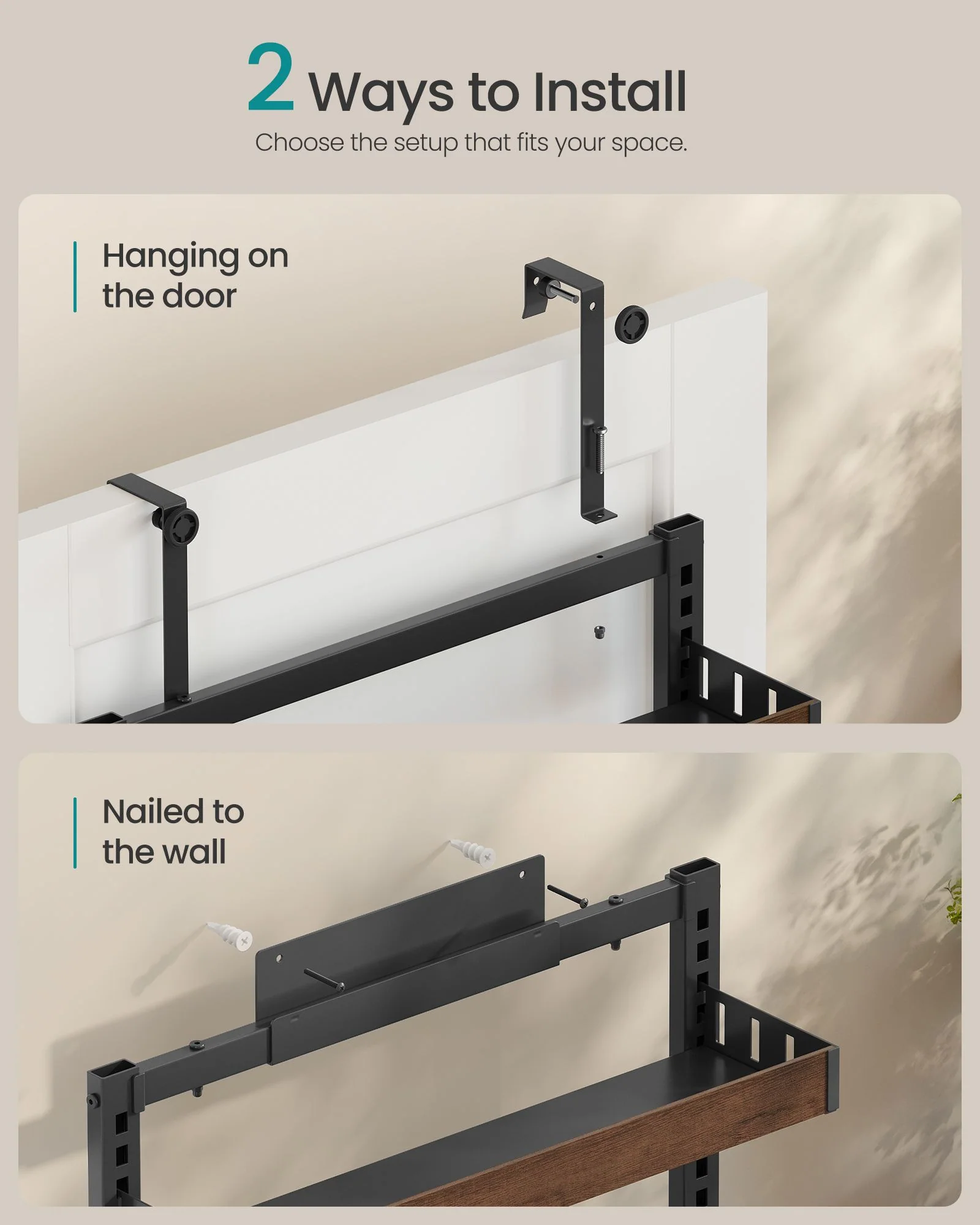World-Class SONGMICS SONGMICS 8-Tier Over the Door Pantry Organizer Natural