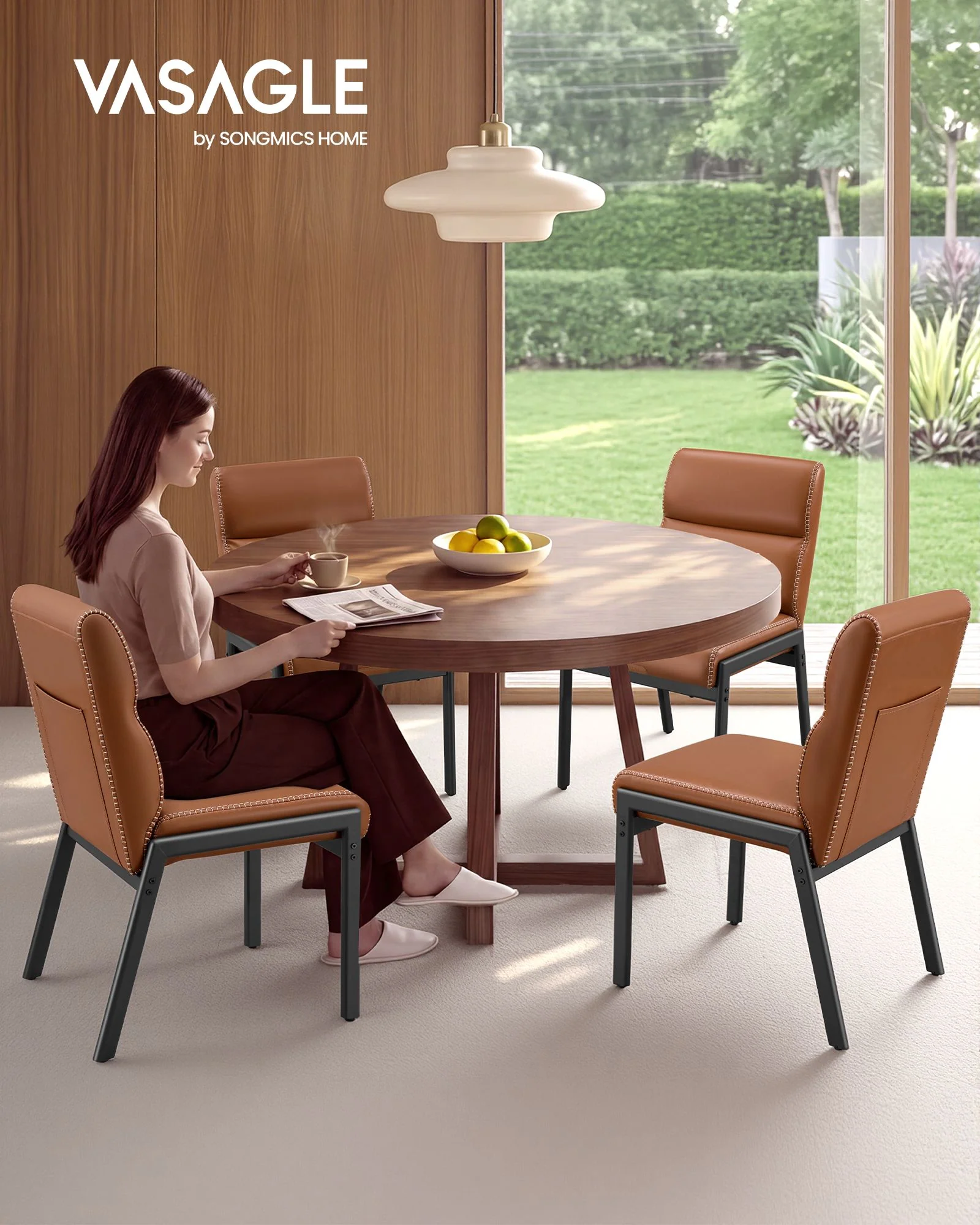 Trusted VASAGLE VASAGLE Dining Chairs Set of 6 Minimalist