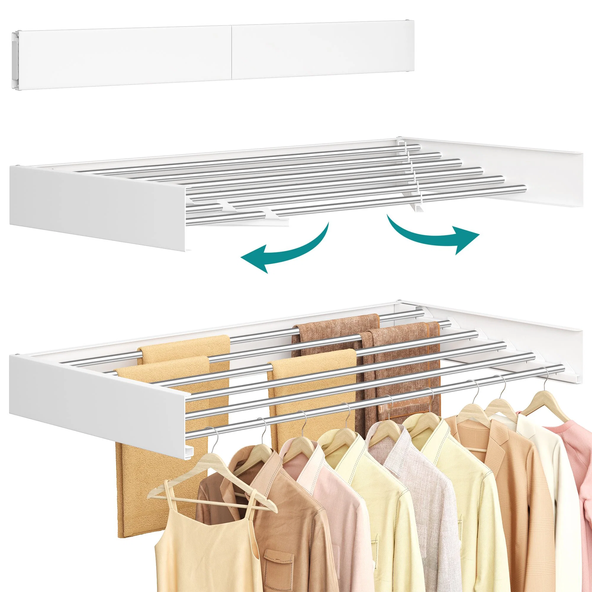 User-Friendly SONGMICS SONGMICS Wall Mounted Drying Rack Secure