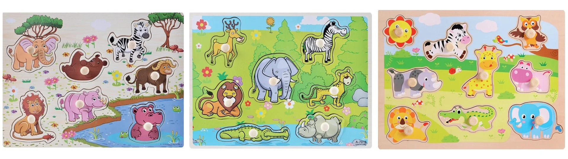 Verified 8pcs Wooden Chunky Puzzle Unique