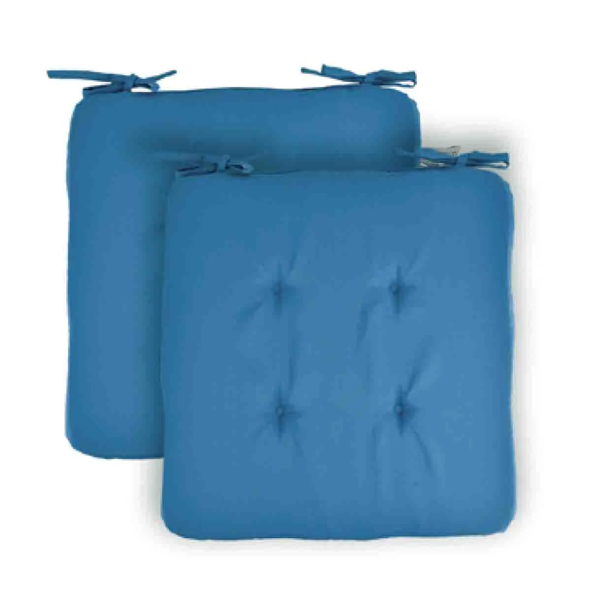 Contemporary 2pk Chair Pad 17x17in Bali Solid Outdoor Smart