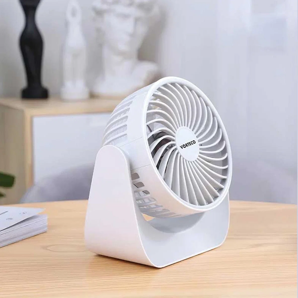 Solid vorteco - 360°rotating desktop fan white Carefully Designed